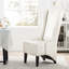 Fauteuil d'appoint à dossier haut d'inspiration rétro avec similicuir confortable et pieds en bois massif-1499339829