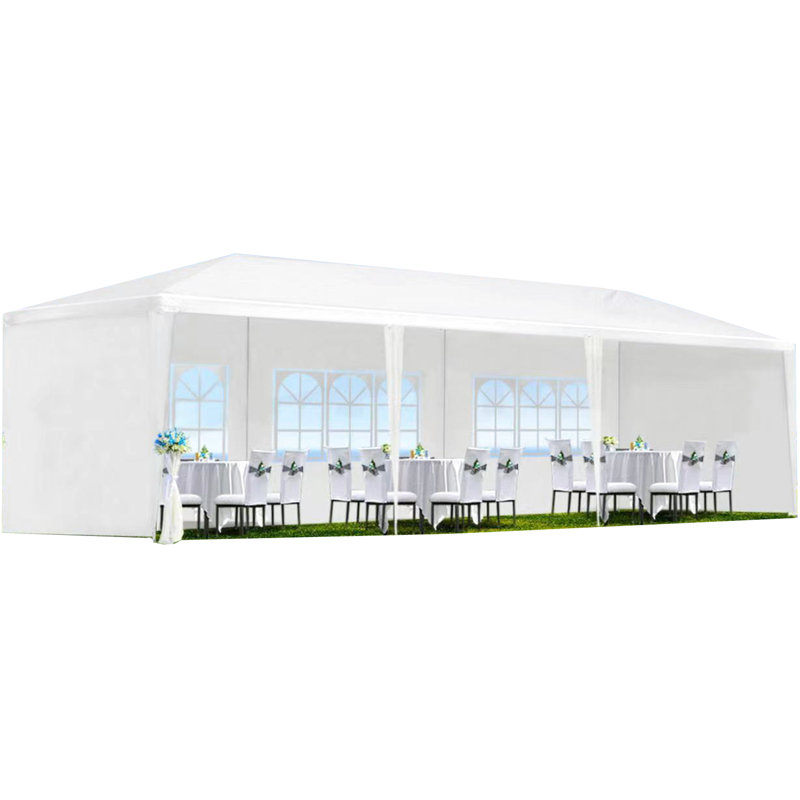 Auvent de mariage 10 pi x 30 pi avec parois latérales, grand espace, abri de jardin polyvalent 10 pi x 30 pi pour les événements spacieux, personnalisable et personnalisable