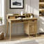 Bureau d'écriture pour bureau à domicile avec huche et armoire, en chêne-1259345462
