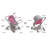 Voyage Twin Carriage Doll Stroller - Gray/Pink