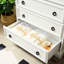 Commode de chambre blanche à 6 tiroirs - commode spacieuse, facile à installer et facile à installer
