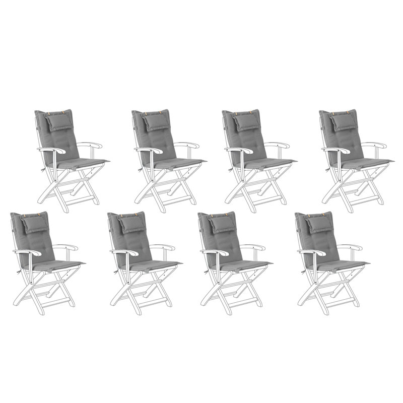 Maui Outdoor Seat/Back Cushion, 8, Grey