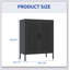 Metal Storage Cabinet with 2 Doors and 2 Adjustable Shelves, Steel Storage Cabinet