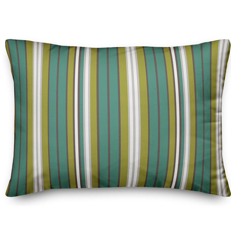 Coussin Stripes, Vert / Sarcelle