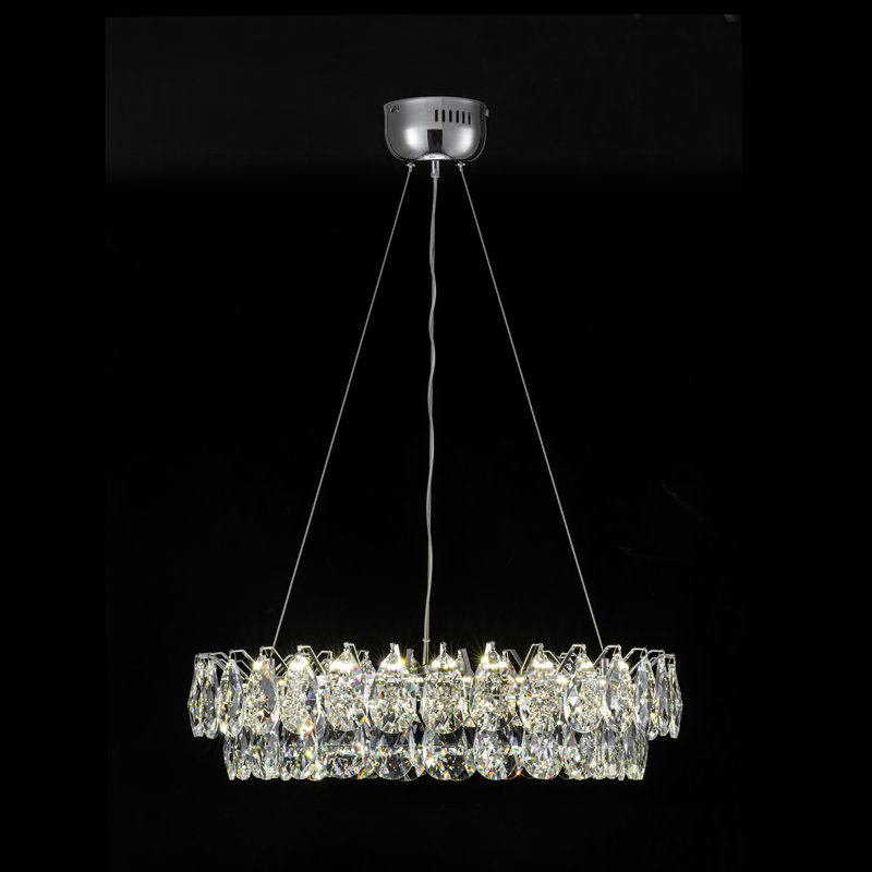 Alissya LED crystal Tiered Ring Chandelier