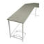 Bureau d'ordinateur de coin en L gris et blanc pour petits espaces | Idée de cadeau