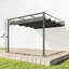 Auvent rétractable 10 'x 10', pergola murale, gris foncé