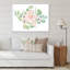 Fleurs et bouquet de feuilles d'eucalyptus II - Peinture sur toile-67230009-67230019