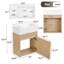 Meuble-lavabo suspendu en bois sans poignées de 47 cm (18,5 po) de largeur avec dessus réversible en SMC-450753095