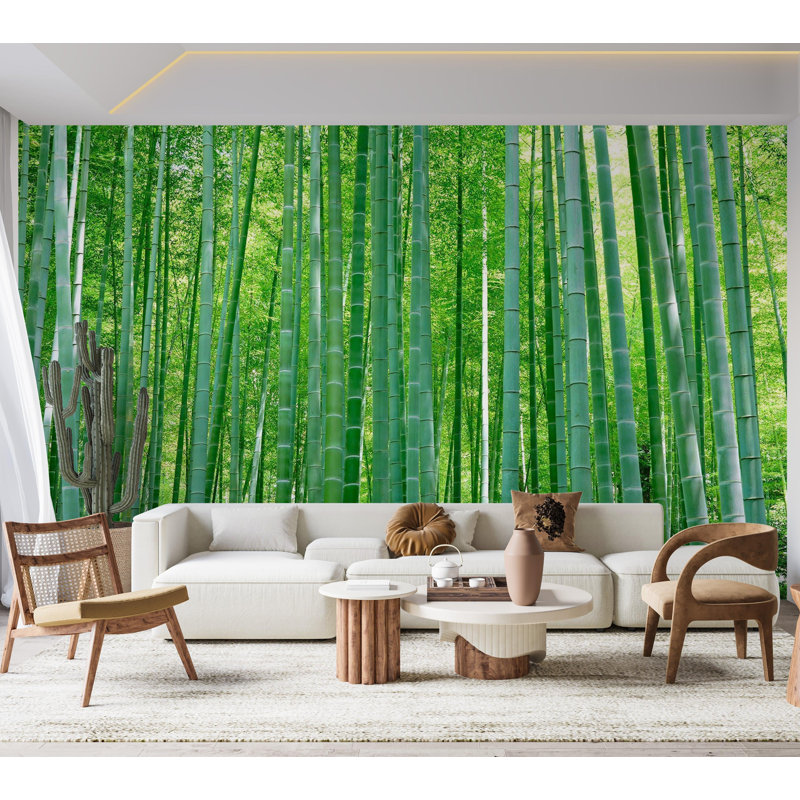 Premium Wallpaper Wall Mural - Bamboo Forest, 120" L x 180" W