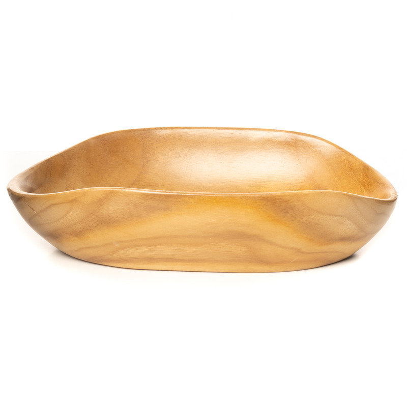 Assiette à apéritif ovale en bois Yakizara