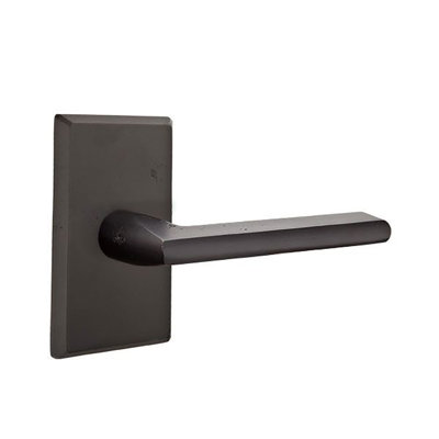 Lariat Flat Privacy (Bed & Bath) Door Lever with Rectangle Rosette