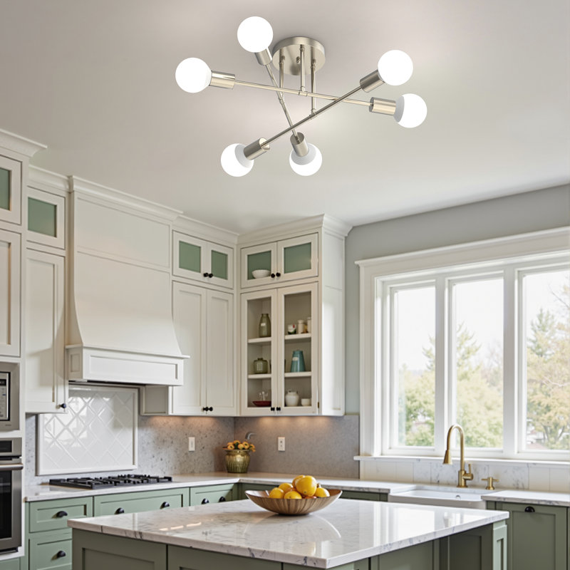 Flush Mount  Ceiling Light, Matte Black