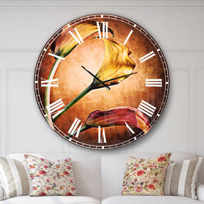 Zantedeschia Aethiopica - Horloge murale traditionnelle