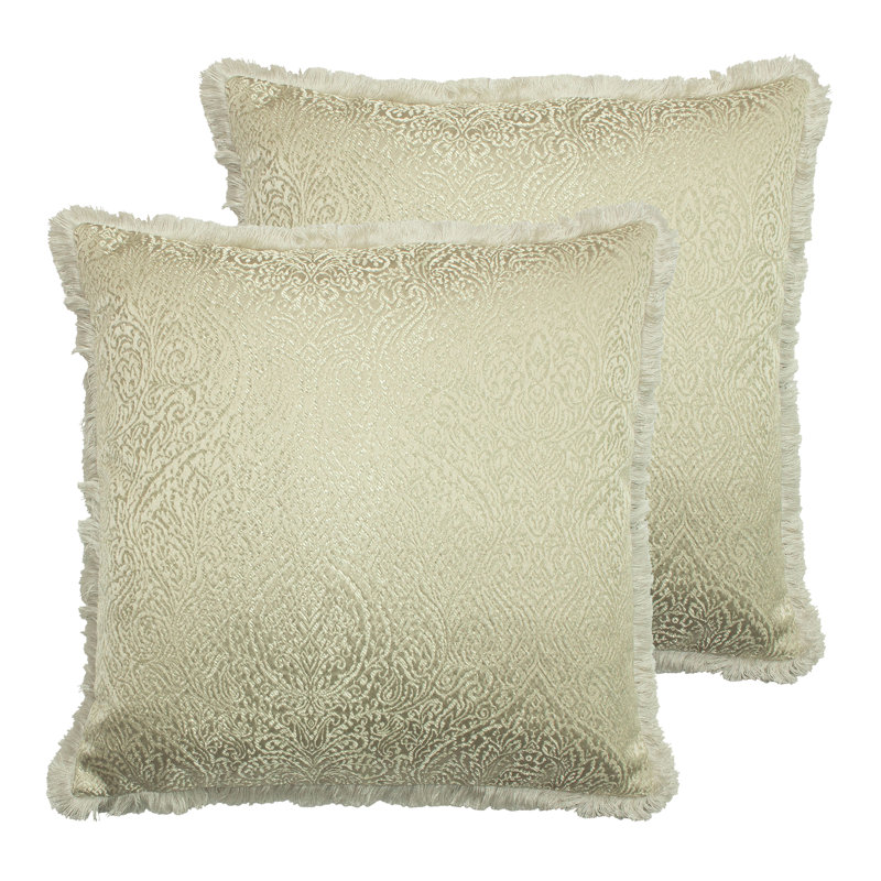 Kirkpatrick Paisley Square Throw Cushion, Ivory