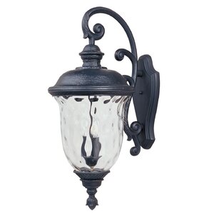 Islington Bronze Hammered Glass Outdoor Wall Lantern/ broken glass 