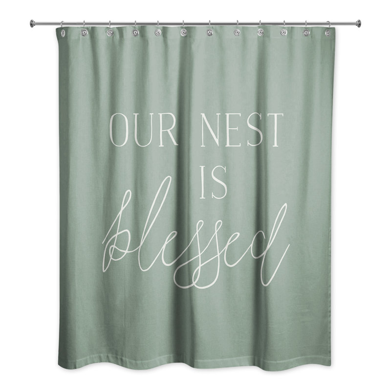 Rideau de douche simple Perine, Vert