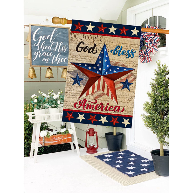Drapeau de jardin en polyester 28 x 40 po Gulianna