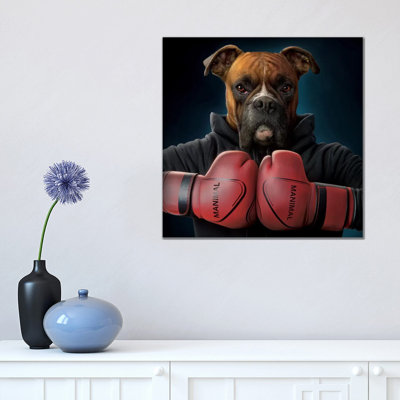 Boxer 1 Piece Wall Art on Canvas