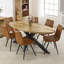 Lamantia Oval Solid Wood Top Metal Base Dining Table
