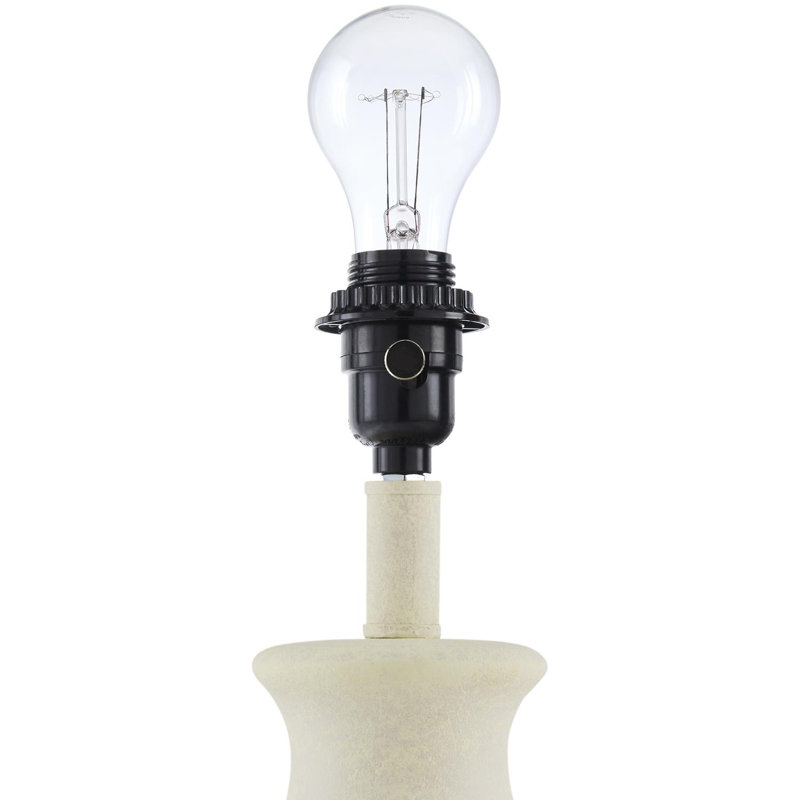 Cerria Table Lamp, White, Beige