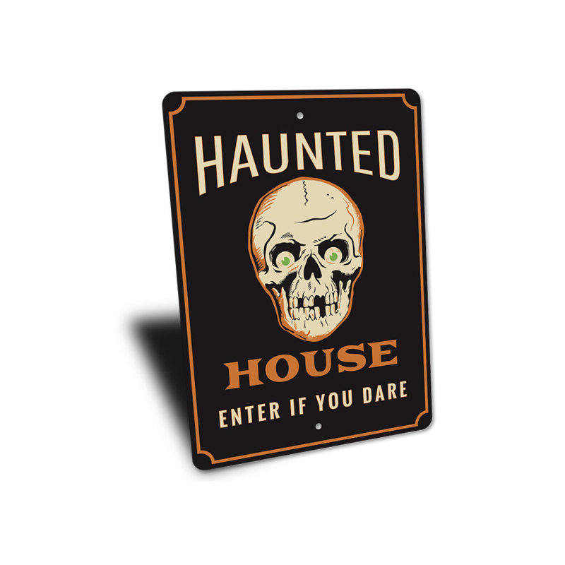 Panneau en aluminium Haunted House, H 18 po x l 12 po x P 0,06 po
