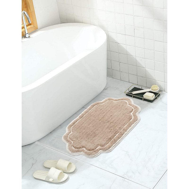 Tapis pour salle de bain Dobrinka, Lin, 17 po x 24 po (rectangulaire)