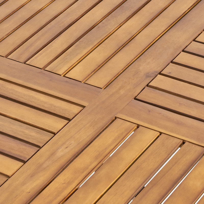 Table de salle à manger en bois d'acacia 70 ", Teck
