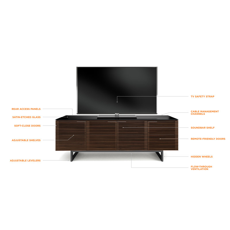 Corridor Media Console, Chocolate Stained Walnut
