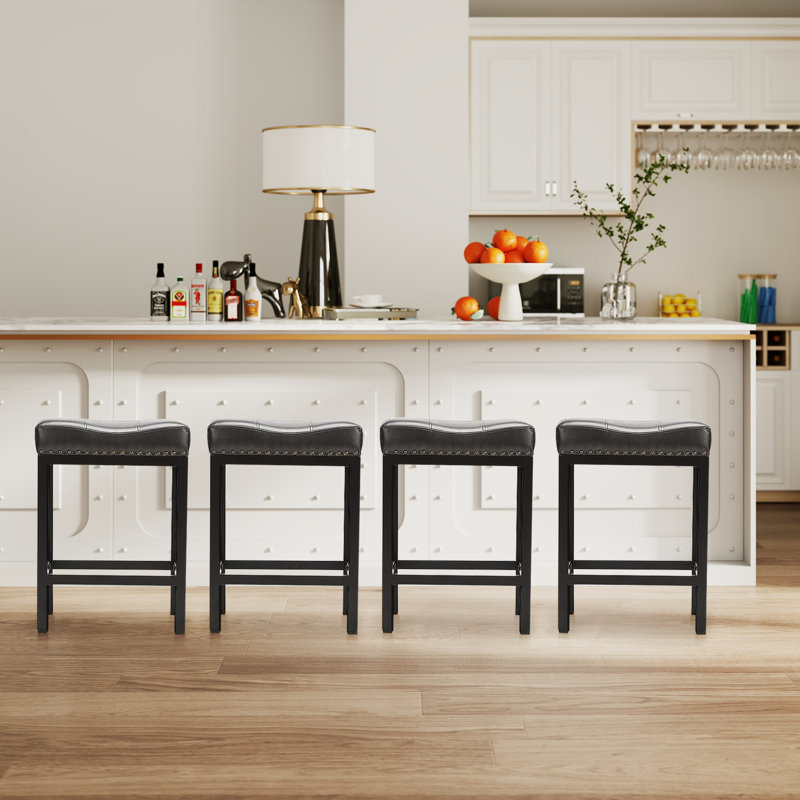 24 tabourets de bar 24 po, ensemble de 4 tabourets de bar à hauteur de comptoir pour îlot de cuisine moderne
