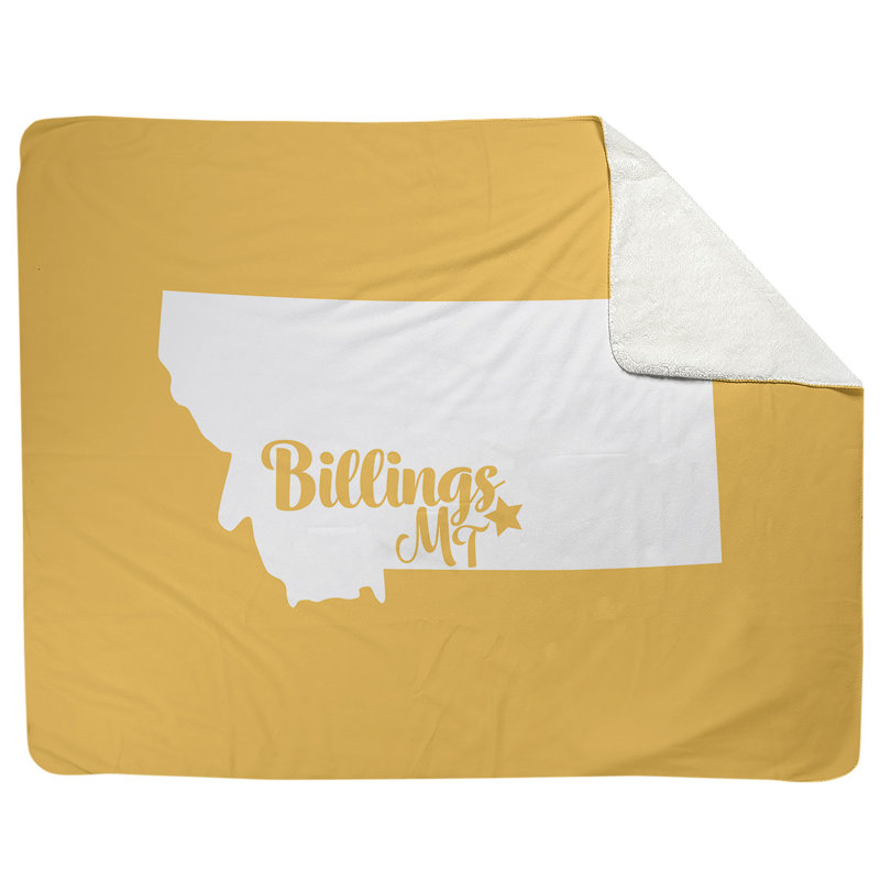 Jeté polaire billings montana, l 52,5 po x L 62,5 po, Jaune