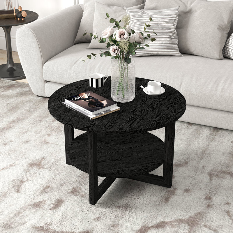 Coffee Table With Storage, Black