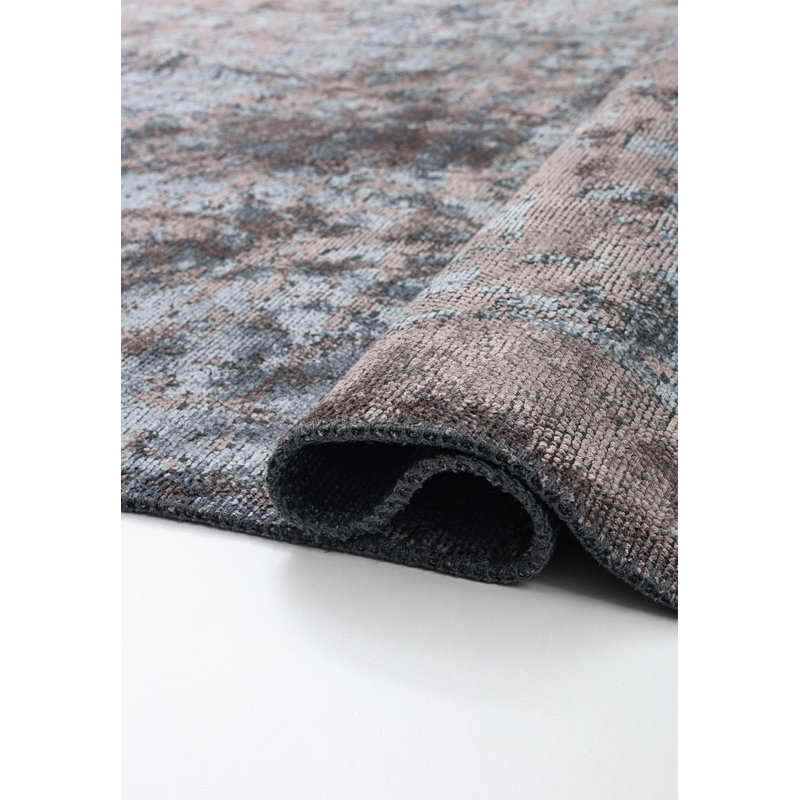 Rheuark Abstract Hand Loom Indoor / Outdoor Area Rug, Rectangle 5'3" x 7'7"