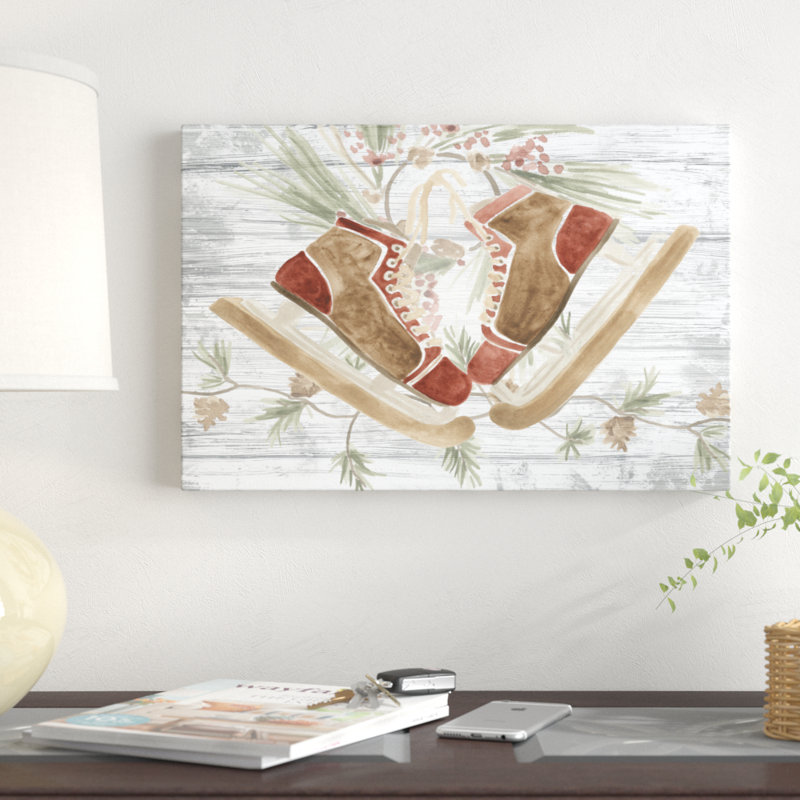 Reproduction d’art sur toile tendue « Pinecone Lodge Collection A » de June Erica, H 12 po x l 18 po