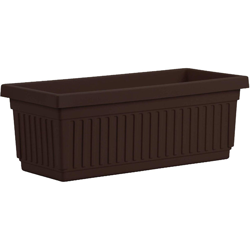 Planter, Chocolate, 6.38" H x 30" W x 6.75" D