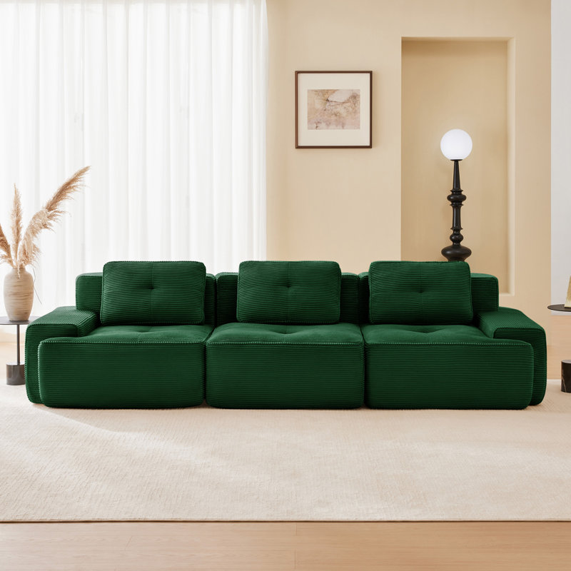 Canapé modulaire moderne 117 "pour salon 117", Vert