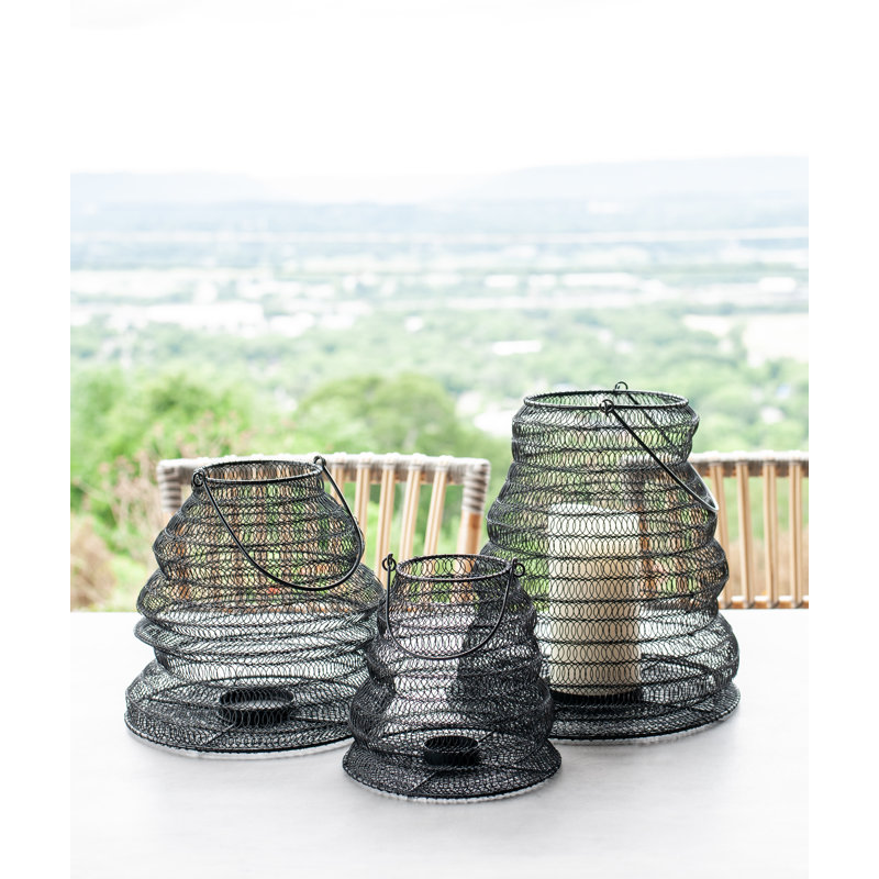 Lanterne de table en fer, Small, Noir