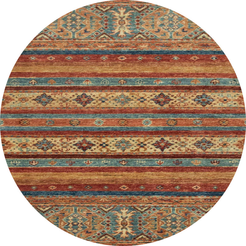 Abstract Indoor Rug, Round 5'