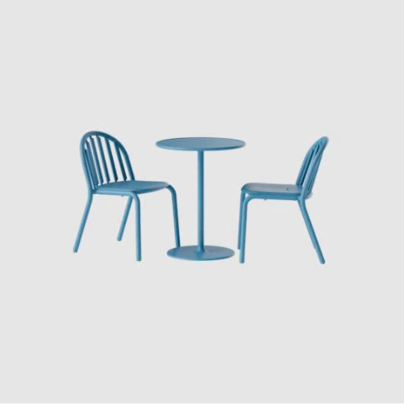 Fred 3 Piece Dining Set, Blue, Wave Blue