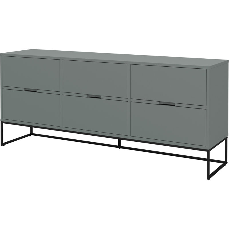 Buffet 6 tiroirs Lipps, Vert