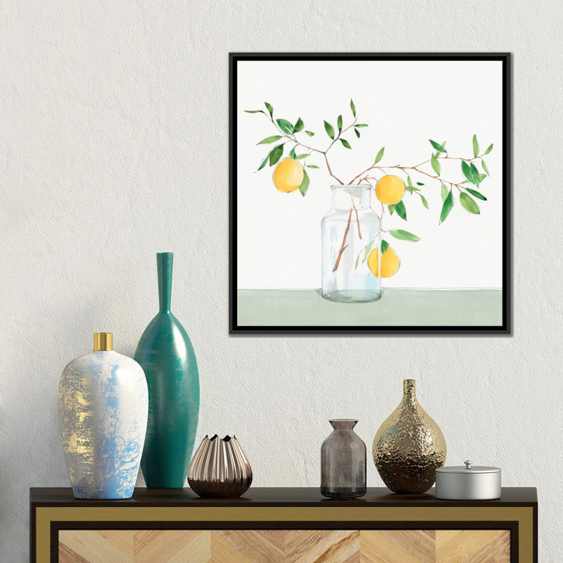 Douce limonade - reproduction d'art murale - toile encadrée, Noir, Toile à cadre flottant sans passe-partout