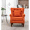 Fauteuil à oreilles en polyester capitonné de 29 po de large Jacquelyn