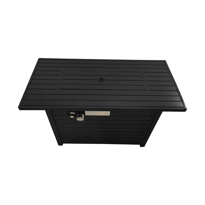 Abrionna Hidden-tank Rectangular Steel Fire Pit Table