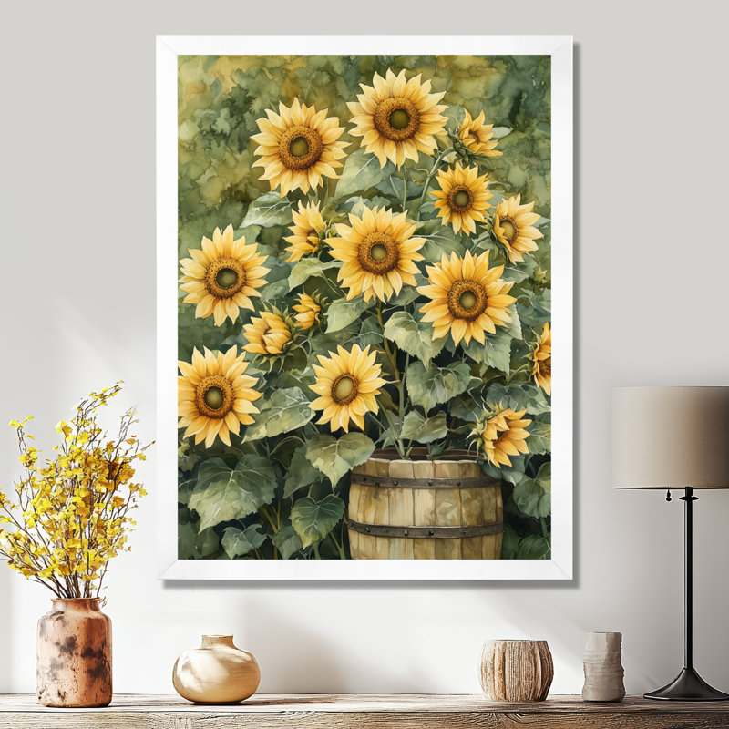 Dorison - impressions murales florales, H 40 po x l 30 po, Reproduction encadrée d'une seule photo, Blanc