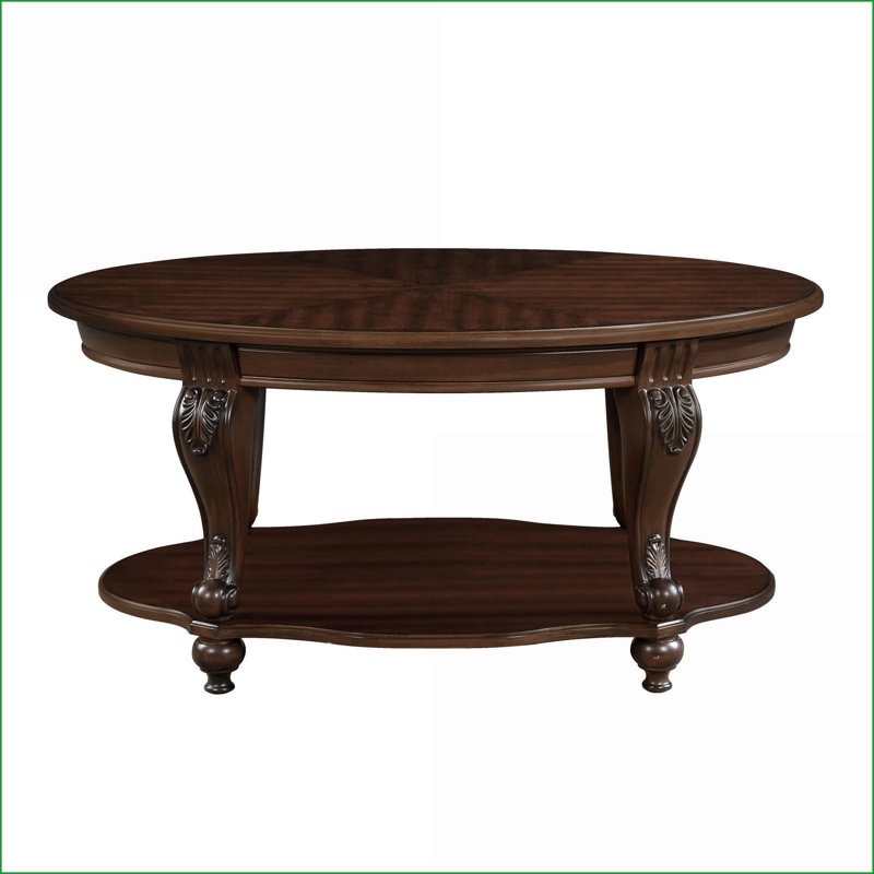 Table basse peu encombrante en verre trempé avec structure en acier inoxydable, facile à nettoyer, Bois brun