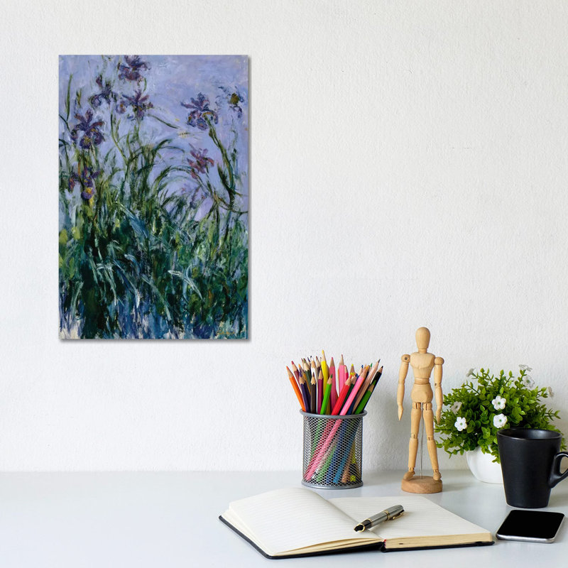 Iris mauves, 1917 - giclée sur toile tendue avec châssis