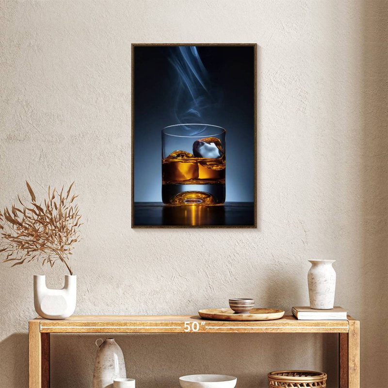 Cool Whisky, Cadre flottant noyer, 21 po x 31 po