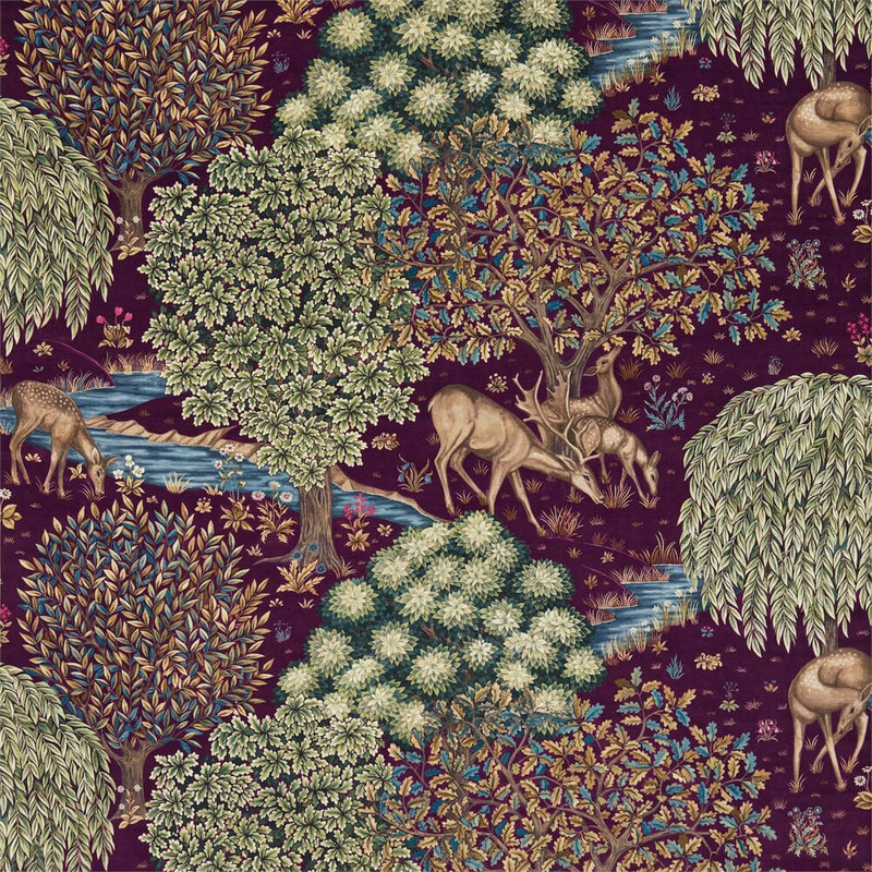 The Brook Fabric, Tapestry Red