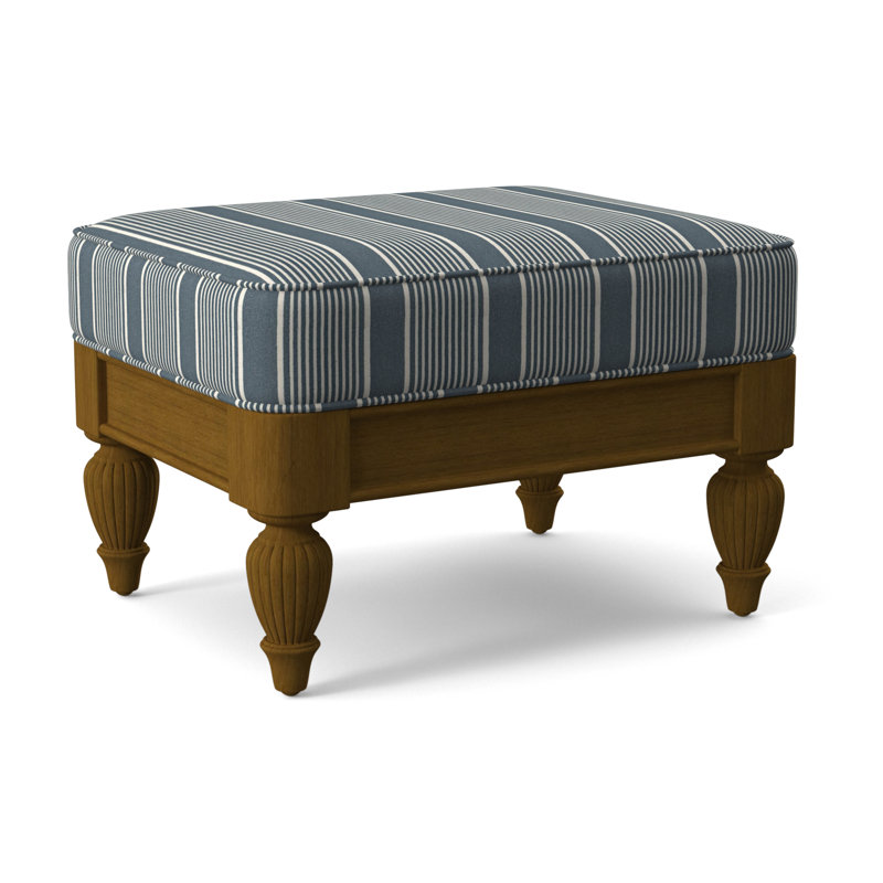 Grand View Ottoman, Havana Finish, Black Buffalo Check; 0120-81