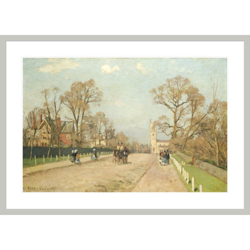 «The Road to Sydenham» par Camille Pissarro, impression giclée sur cadre, 29,85 po H x 41,5 po L